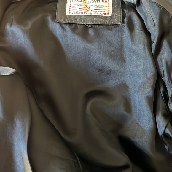 GUESS Leather black jacket - Picture 7 of 12